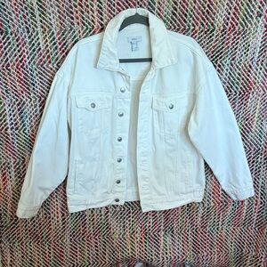 Women's White Denim Jacket - M